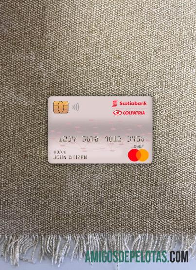 Colômbia Scotiabank Colpatria Bank Master Cartão de Débito Photolook Front modelo